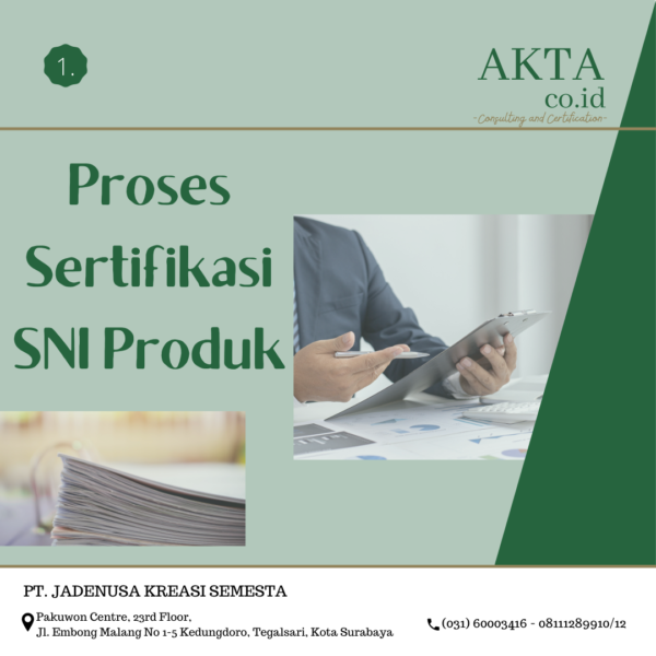 Prosedur Pengajuan Sertifikat SNI Produk - Akta.co.id